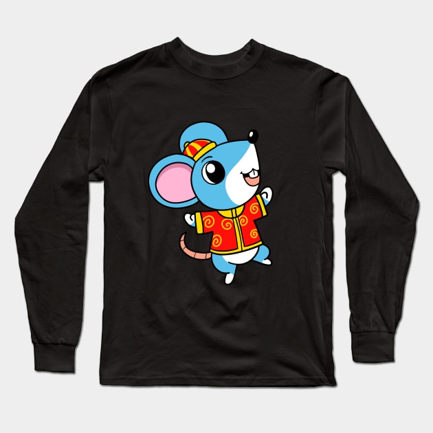 Rat Zodiac Long Sleeve T-Shirt by WildSloths